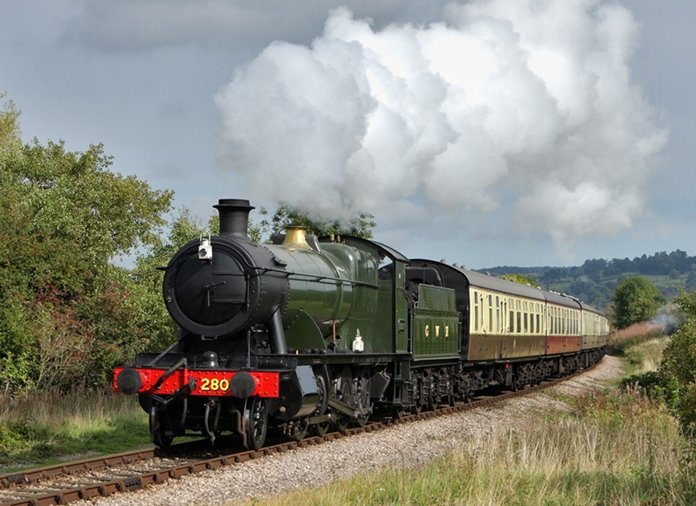 RUTA DEL TREN DE VAPOR DE GLOUCESTERSHIRE WARWICKSHIRE GLOUCESTERSHIRE INGLATERRA