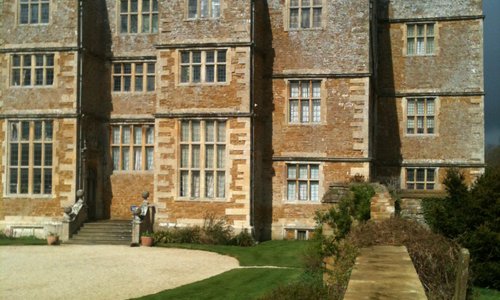 The front of the building