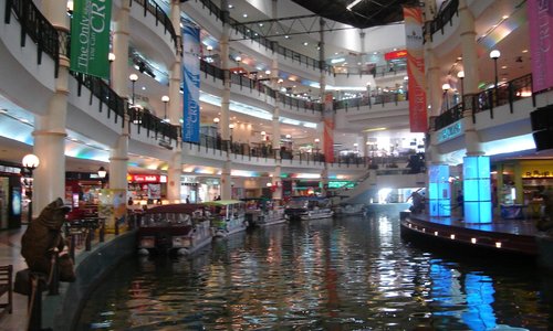 Mines Shopping Centre with boats