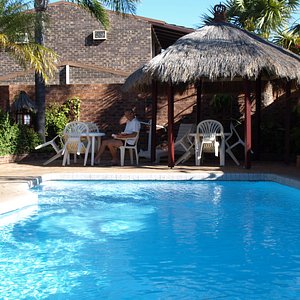 Cool pool with Bali hut