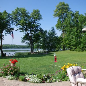The beautiful grounds of the B & B