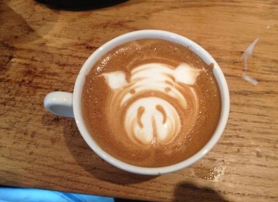 latte art at the TP