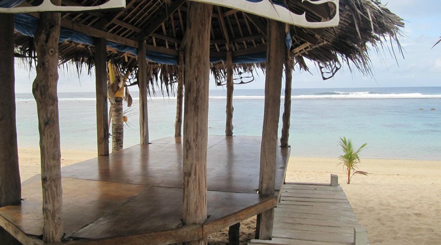 Open beach fale
