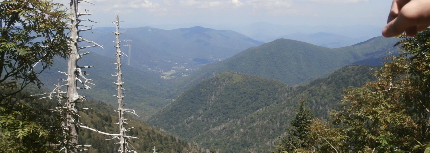 Maggie Valley & Ghost Town in the Sky as seen from the trail to Waterrock Knob
