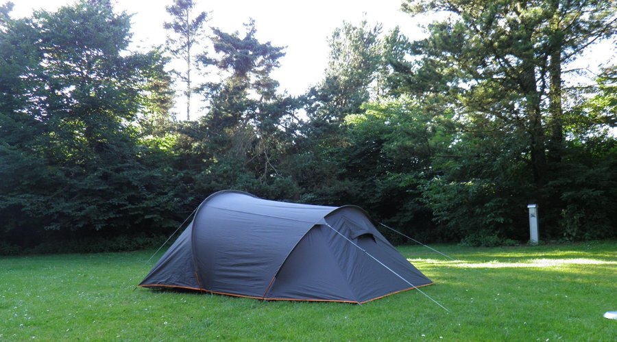 View of our tent in the camping
