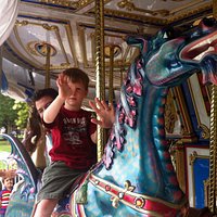 Riding a serpent/dragon