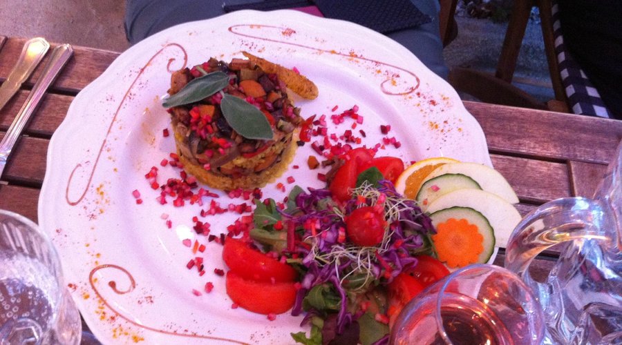 Vegeterian stack with spices
