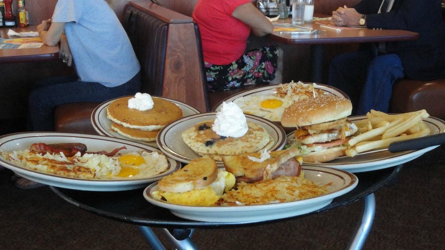 parte della nostra ordinazione al Denny's di Pahrump
