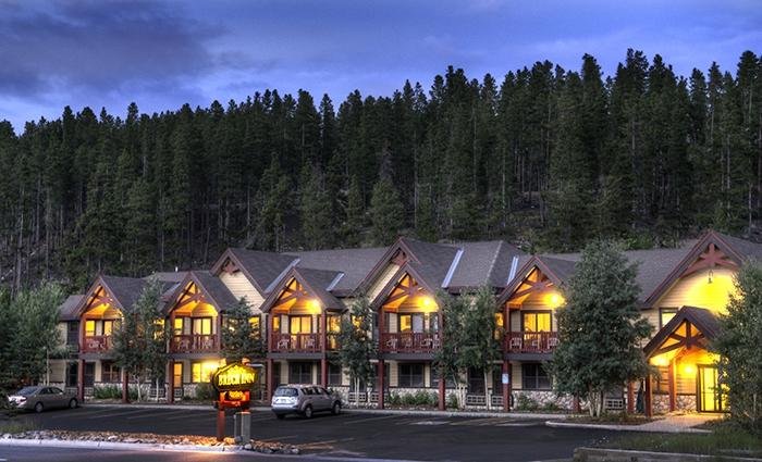 The Breck Inn at dusk