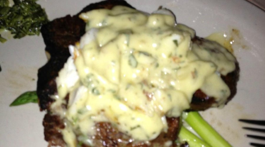 Dry Aged Porterhouse with Crab Oscar