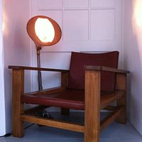 Fauteuil en toile enduite des années 50