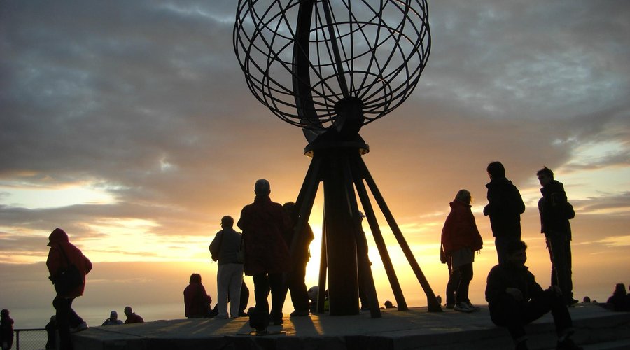 midnattsol på Nordkap
