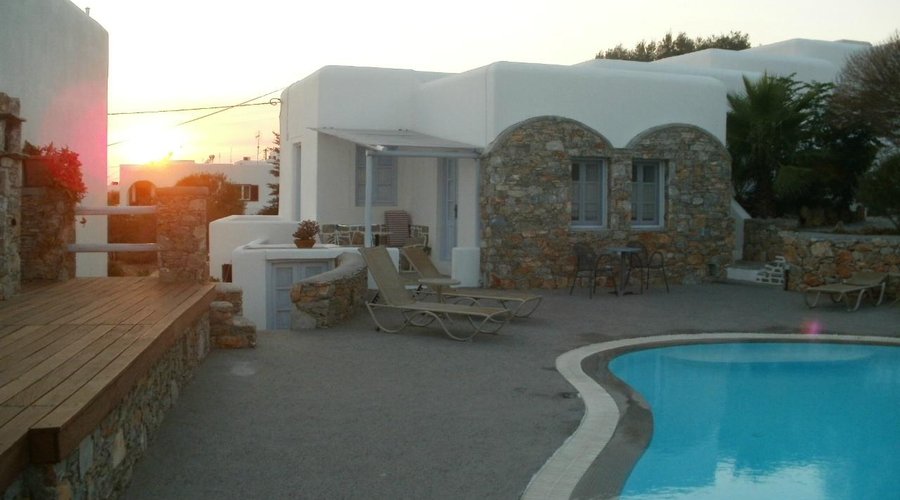 Sunsset from swimming pool in Xaraki
