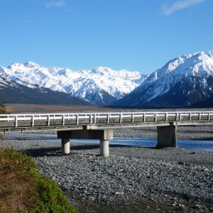 View near Waimakariri R bridge