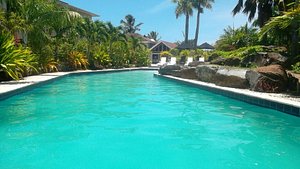 Sunset Resort in Rarotonga, image may contain: Hotel, Resort, Pool, Villa