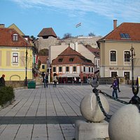 View of square and statue