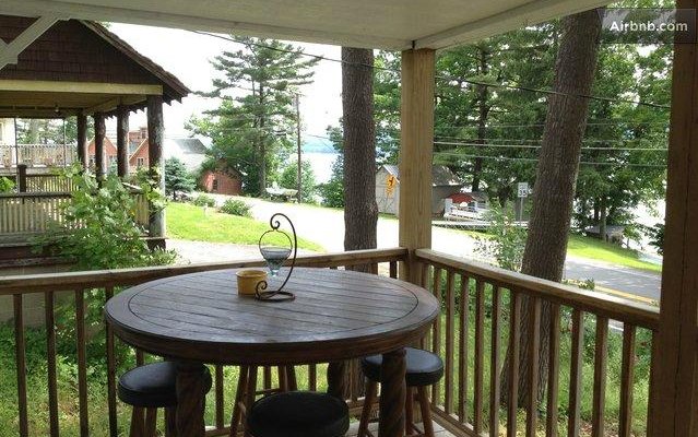 Our front Porch with view of the lake..