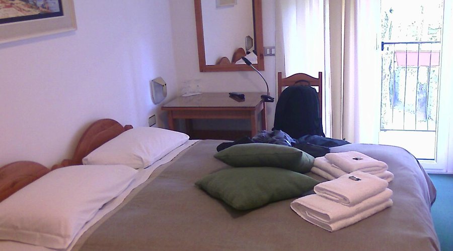 Double bed, chocolates on pillows