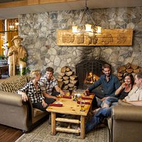 drinks by the fire