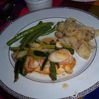 Chicken Cordon Verde w/Shrimp, Poblano Chile & Green Onions