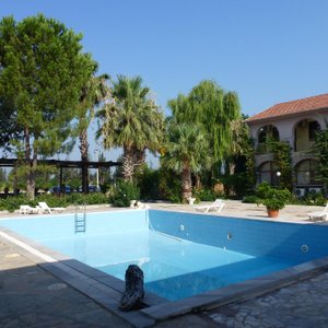 View from room - just filling pool
