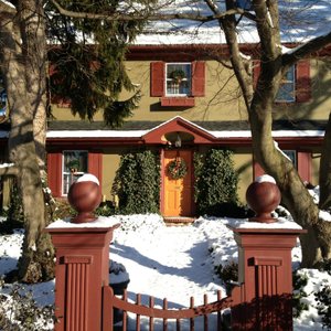 A View of Inn in Snow