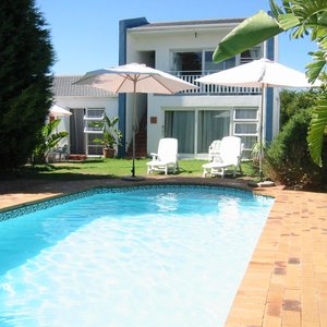 Pool area at guest house
