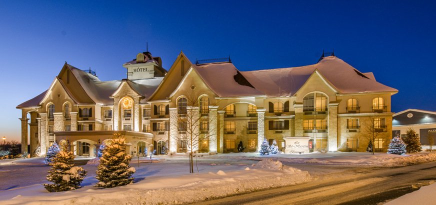 Outdoor facade in winter
