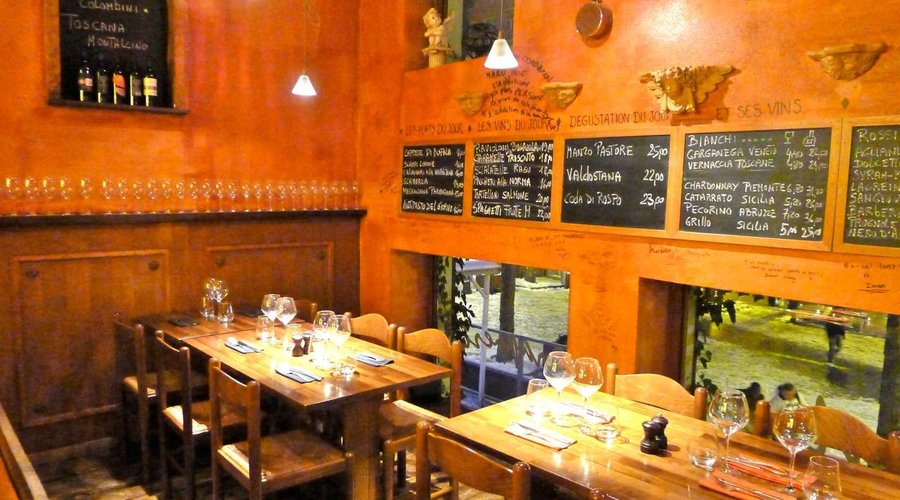 Upstairs, wine-tasting area