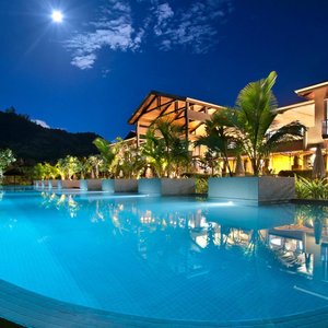 The pool by moonlight