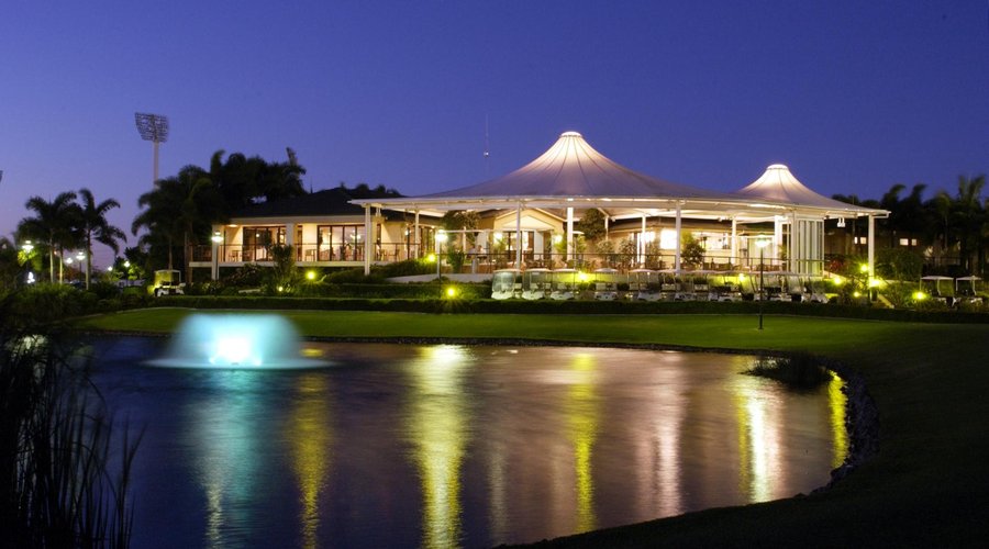 Emerald Lakes Clubhouse at Night