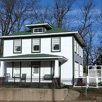 The Clinton childhood home from across the street