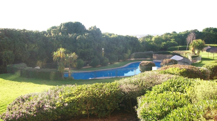 vista a una de las piletas descubiertas desde habitacion