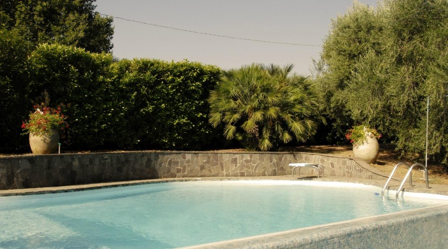 View of pool from the sun terrace
