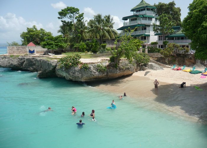                                     beach and hotel view from one of the porches
