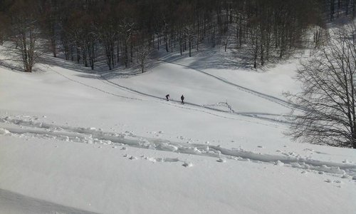                   skiing on Monte Livata
                