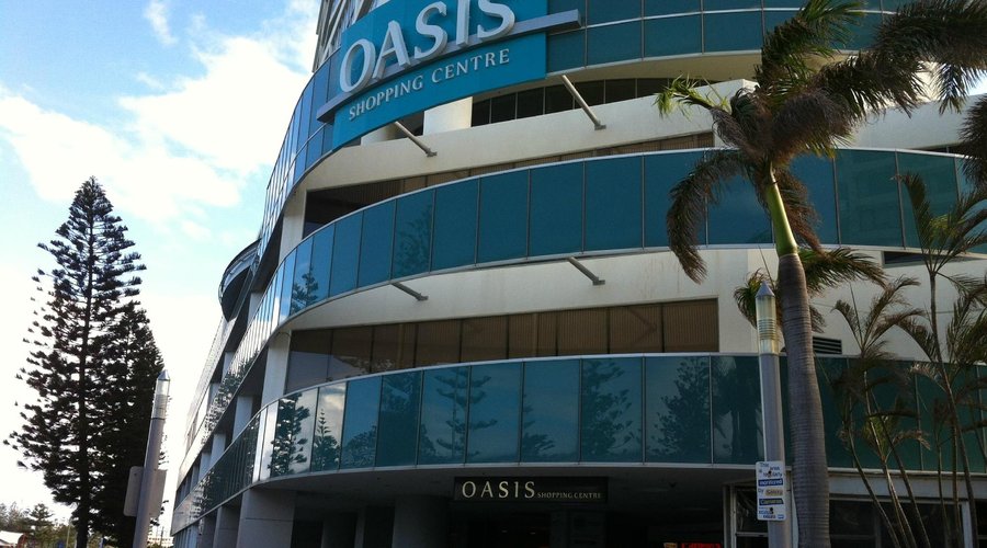                   Outside the mall
                