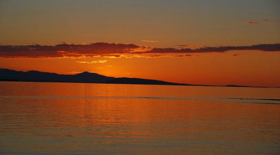 spectacular sunset and cozy campfires!