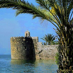 Southern tower walls Tiberias founded by Daher el Omar during the 18th century.