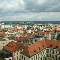 Brno centre from cathedral spires