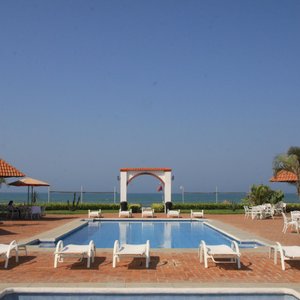 Vista al mar desde la alberca.