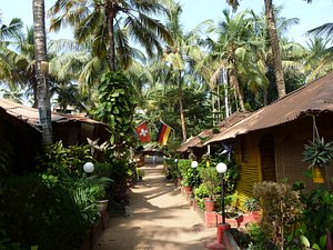 Kerala Bamboo House in Varkala Town, image may contain: Resort, Hotel, Garden, Arbour