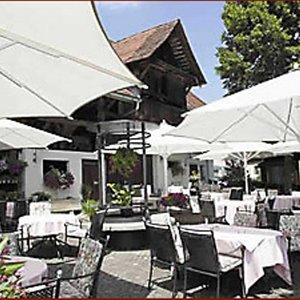 Garten mit Bierbrunnen