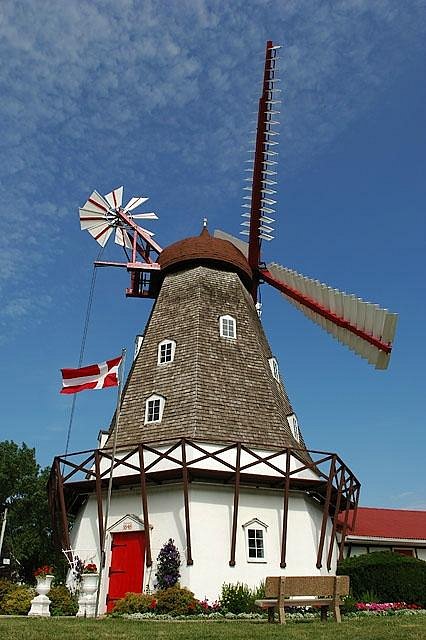 Small Wooden Boat - Danish Windmill