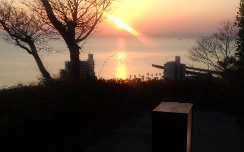                   夕日が良く見えました
                
