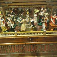 Ornate music box with automated figures on the top, Morris M