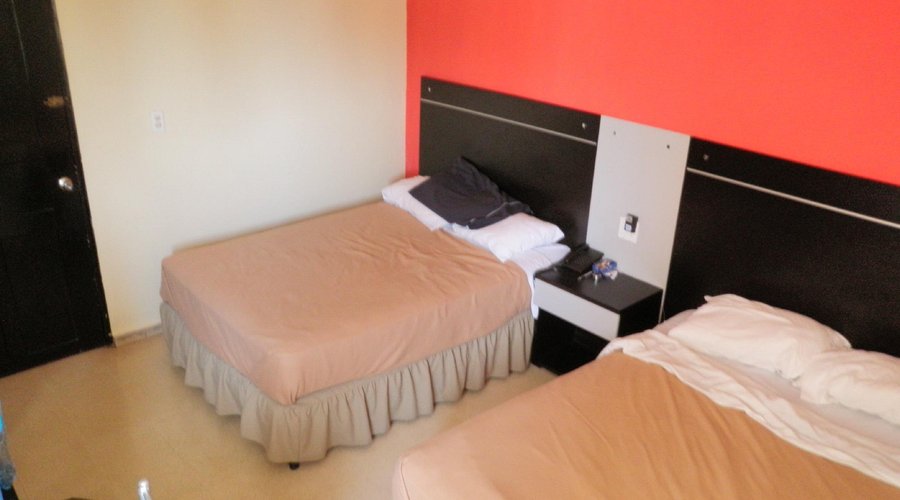 Clean bathroon, clean sheets 65$ For 2 of us.  Good spot.