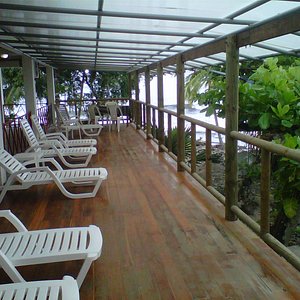                   Beautiful lounging deck second floor overlooks national park entrance and the 