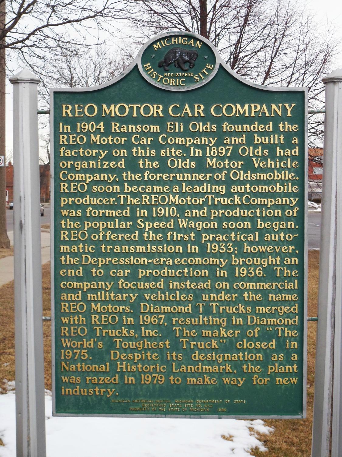 REO Motor Car Company / REO Clubhouse (Lansing) : 2022 Ce Qu'il Faut ...