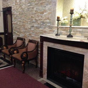                  Lobby fire place
                